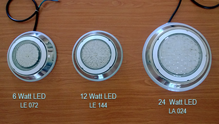3 jenis lampu led kolam renang dalam air