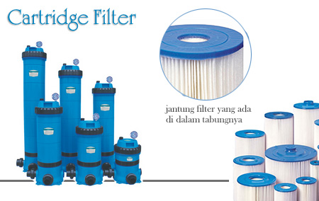 Cartridge filter kolam renang dalam berbagai ukuran