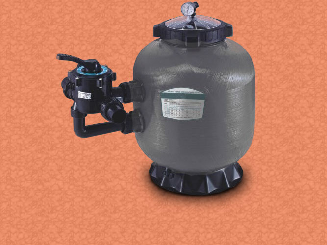 Side mount sand filter with 1.200 Kg 