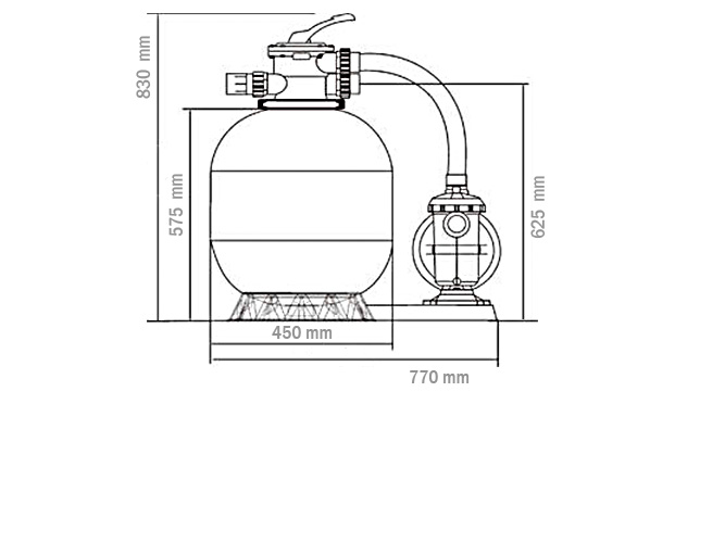 Dimensi pf400 all in one pump
